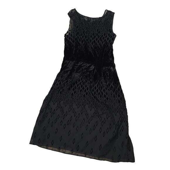 Max And Cleo Black Diamond Pattern Dress Women Size 4 Rayon Blend Cocktail - Picture 1 of 9
